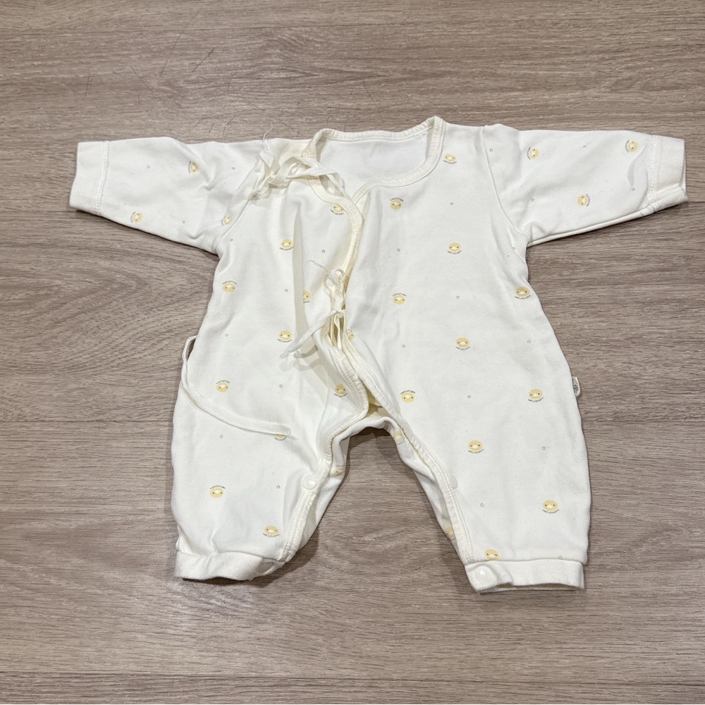 Cotton Mignon Cream and Yellow kawaii duck Kids Footie